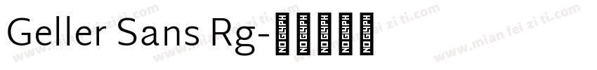Geller Sans Rg字体转换